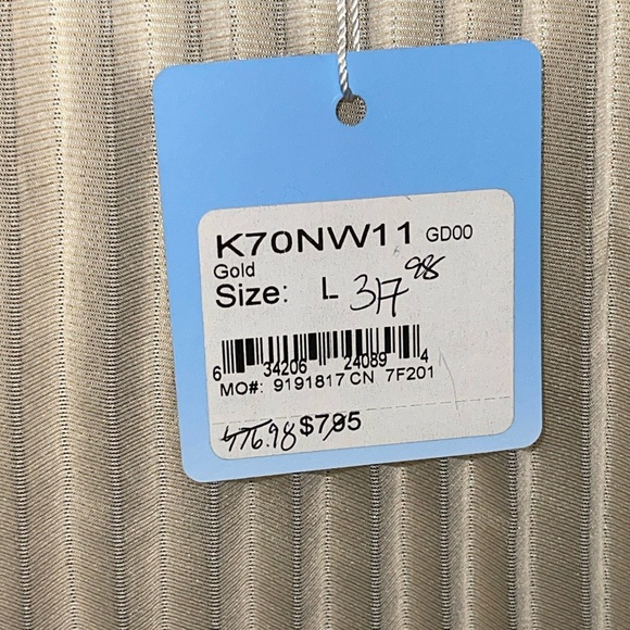 NEW ST. JOHN Elegant Cream Pleated Skirt High Waist Silk Blend Flowy Sz Large - Picture 5 of 9